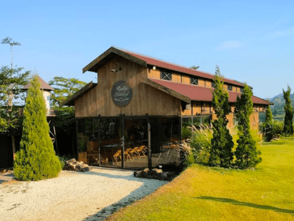 Rustic market by valley view Rustic market by valley view