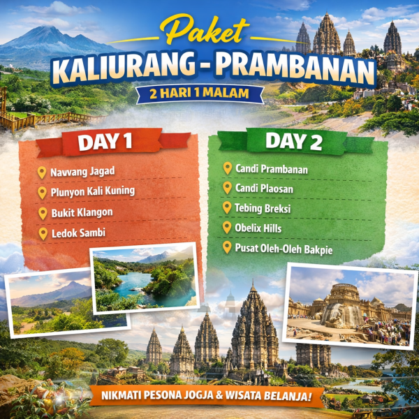 paket wisata jogja 2 hari 1 malam kaliurang -prambanan